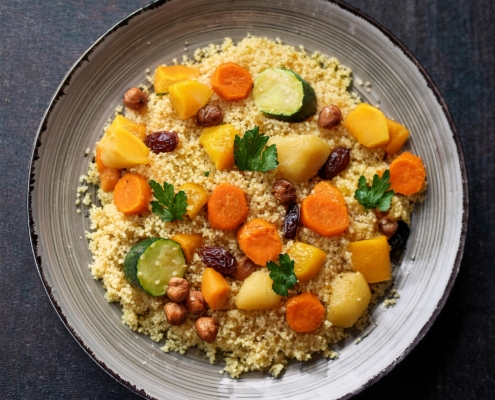 Couscous met zeven groenten