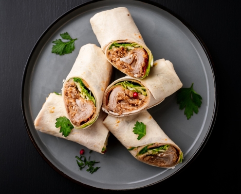 Varkensfilet wraps